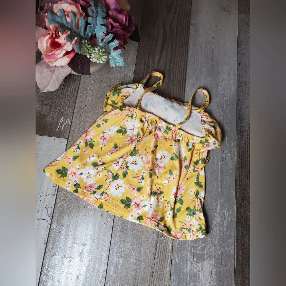 Btween Yellow Green & Pink Floral Toddler Girl Casual Summer Shorts Outfit Set - Picture 11 of 16
